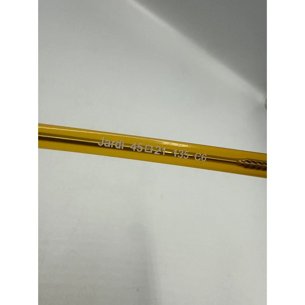 YESLOOK Jardi Round Translucent Amber Yellow Eyeglasses Frames 45-21-135 C6